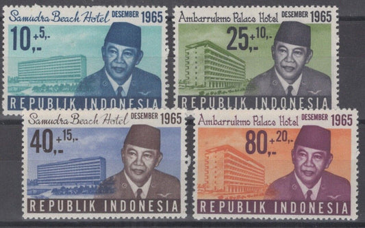 Indonesia B187-B190 MH Semi-Postal President Sukarno Tourism