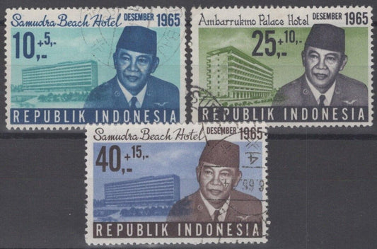 Indonesia B187-B189 Used Semi-Postal President Sukarno