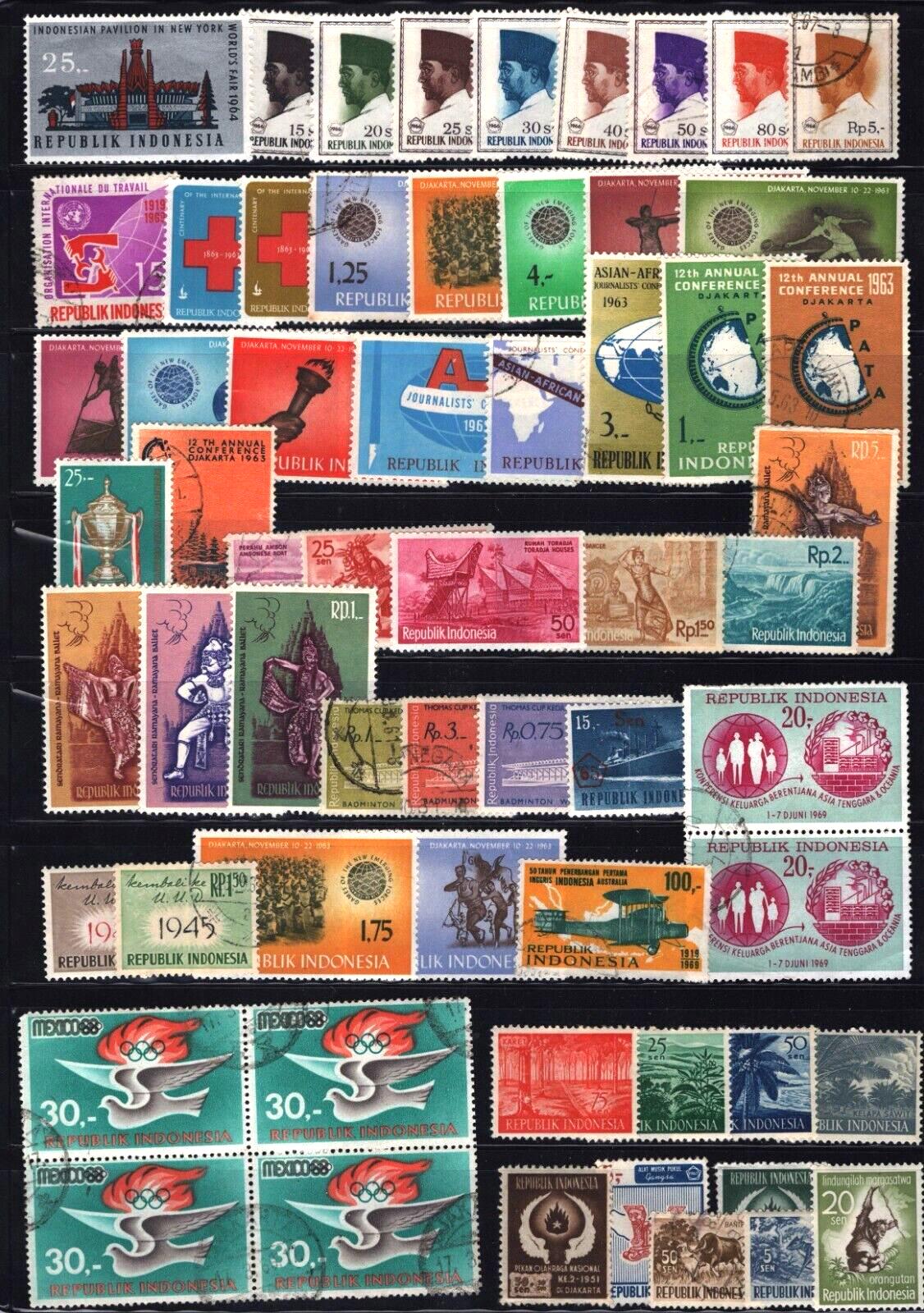 Indonesia Mint & Used Collection on Stock Pages