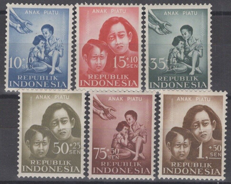 Indonesia B109-B114 MH Semi-Postal Orphans Children Society