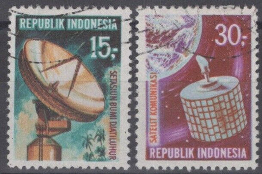 Indonesia 776, 777 Used Communications Satellite Space