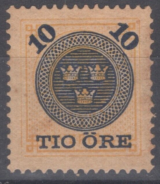 Sweden 51 MH w/o gum 10o on 24o orange Royalty Crown 100222S96