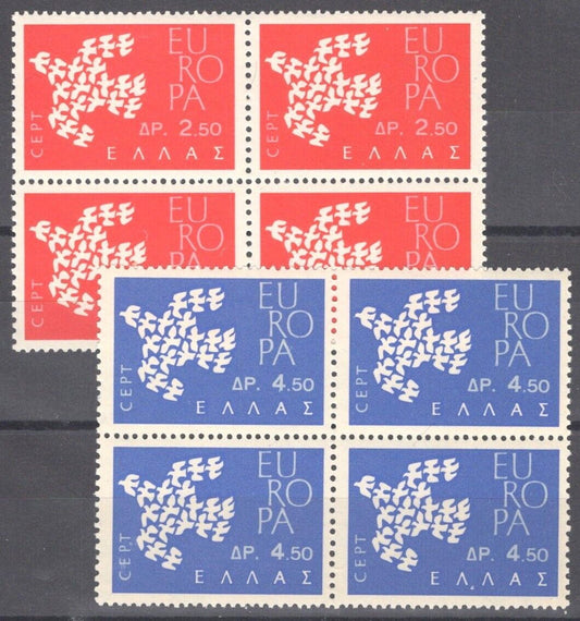 Greece 718-719 MNH Block Europa CEPT Doves Birds Peace 092922S159M