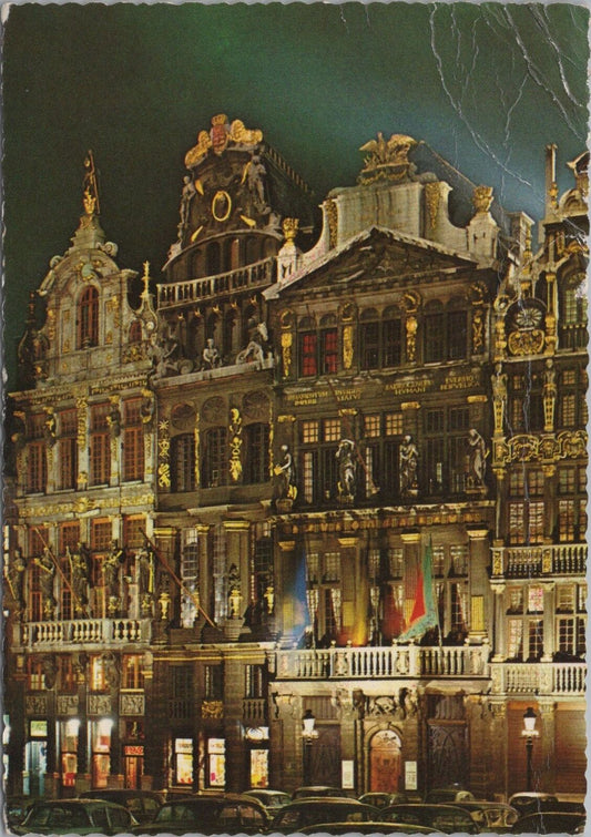 ZAYIX Postcard Brussels Belgium A Corner of the Town Square 090222PC118