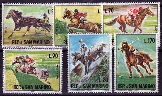 San Marino 627-632 MNH Horse Racing and Sports 100222S47M