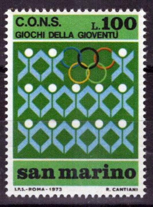 San Marino 801 MNH Gymnast and Olympic Rings Sports 100222S63M