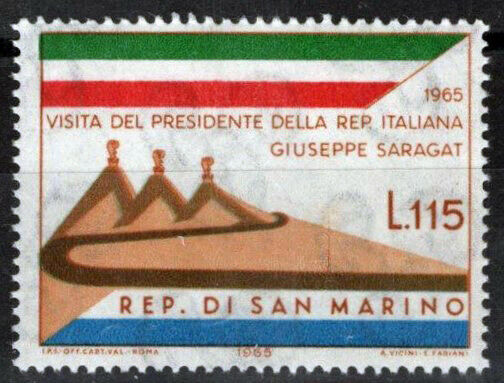 San Marino 626 MNH Visit of Italian President - Politicians 100222S51M