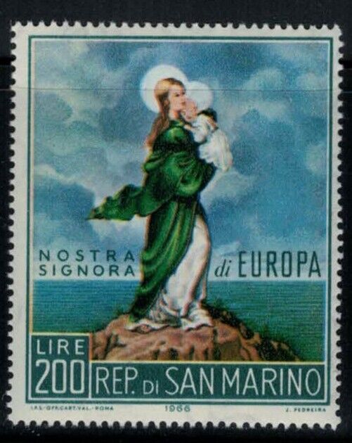 San Marino 653 MNH Religion Our Lady of Europe - Europa CEPT 030822SM57M