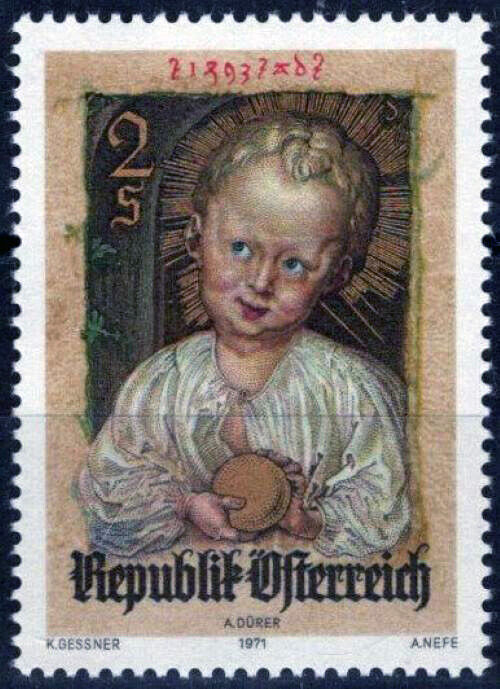 Austria 914 MNH Christmas Artist Durer Baby Jesus