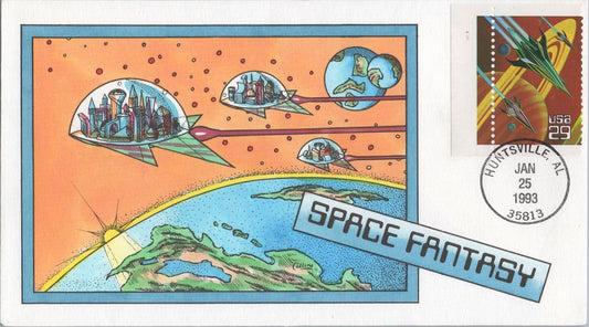 US 2741 FDC Colins Hand Painted Space Fantasy Bubble Communities ZAYIX 061722SM15