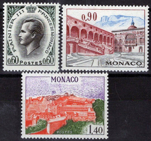 Monaco 789-790, 792 MLH Prince Rainier & Palaces Royalty 11322S60