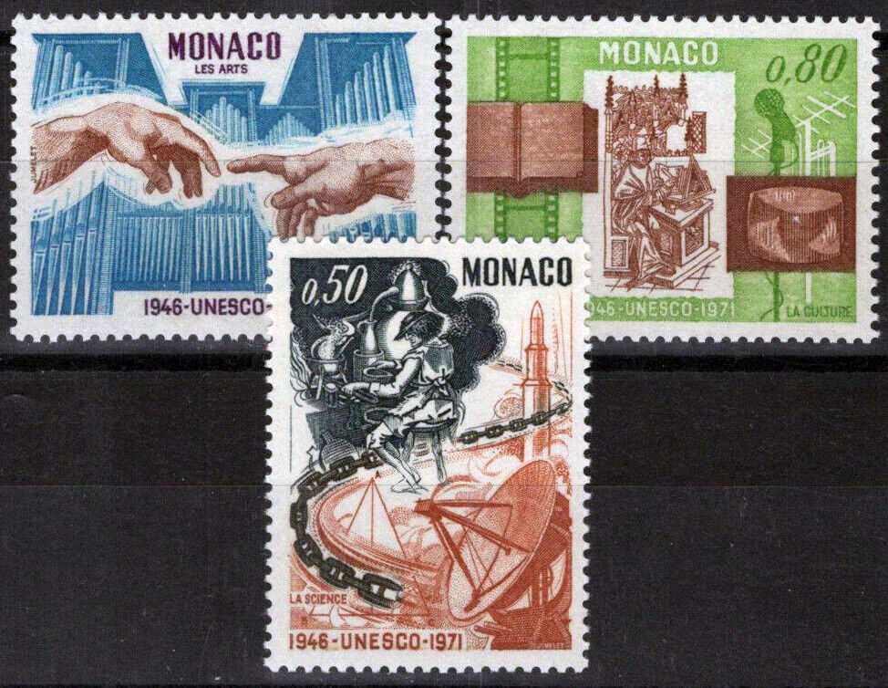 Monaco 806-808 MNH Arts & Sciences Communications 11322S57