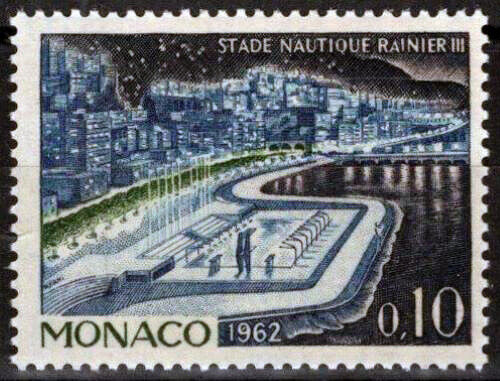 Monaco 505 MNH Sports Aquatic Stadium at Night 11322S76M