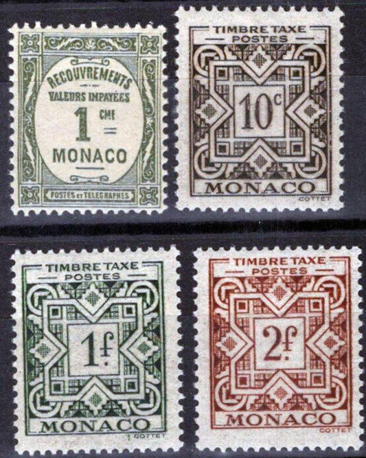 Monaco J21, J28, J31-J32 MNH Postage Due Stamps 11322S75