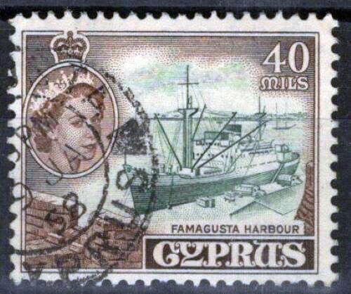 Cyprus 177 used 40m Famagusta Harbor Ships 020123-S25M