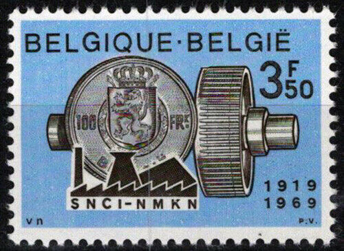 Belgium 733 MNH 100fr Coin  Banking  Commerce ZAYIX 021823S59M