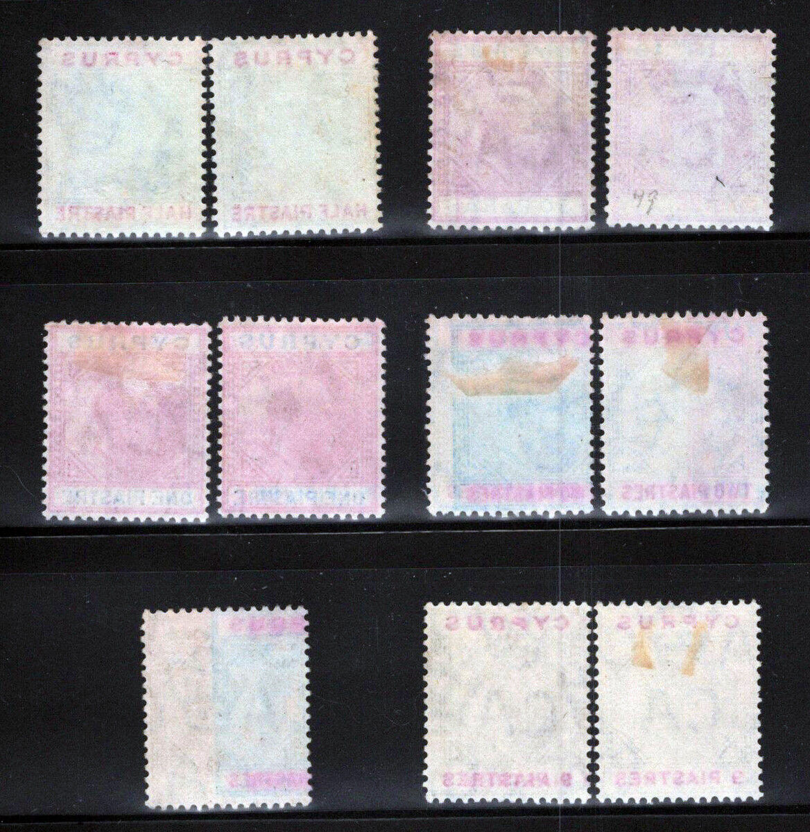 Cyprus 36//44 Mint no Gum Edward VII color shades CV $650 021823S175