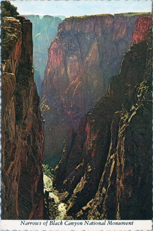 ZAYIX Narrows Black Canyon Monument Colorado Aerial View Highway Postcard