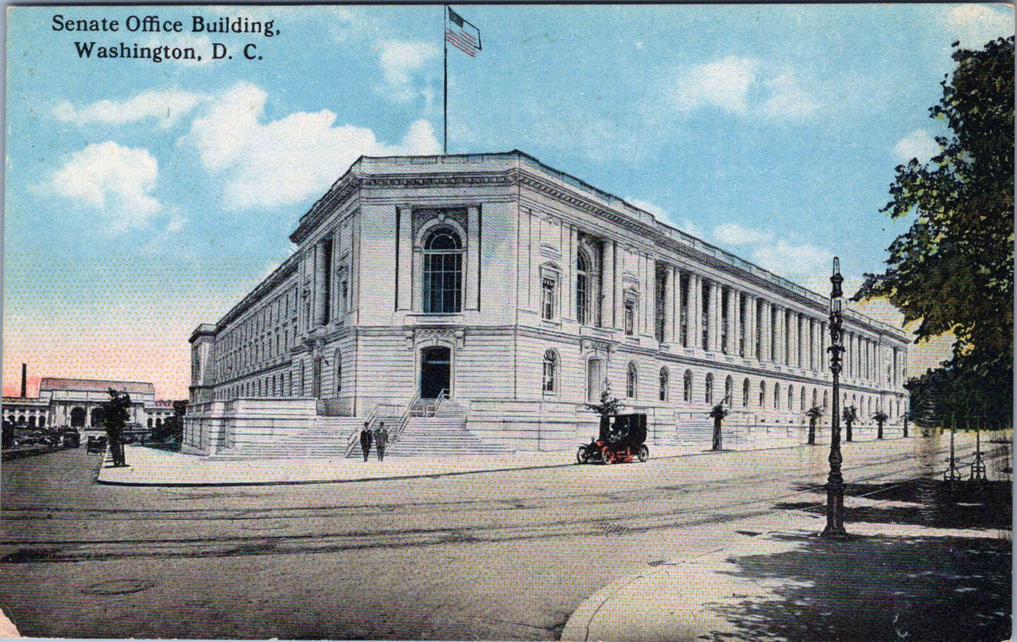 ZAYIX The Senate Office Building, Washington DC near Capital, Linen Postcard