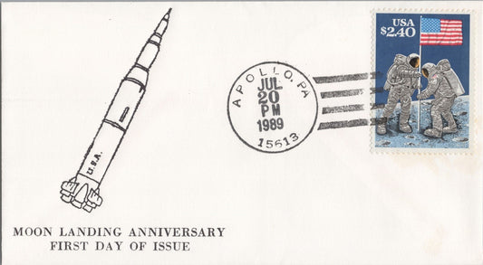 US 2419 FDC Moon Landing Unofficial City Apollo PA cancel ZAYIX 061722SM39