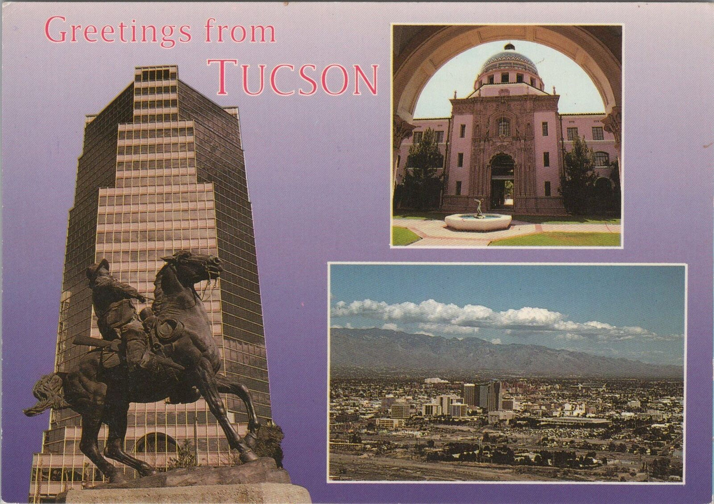 ZAYIX Greetings from Tucson Arizona - Reminder of Early Western days Postcard