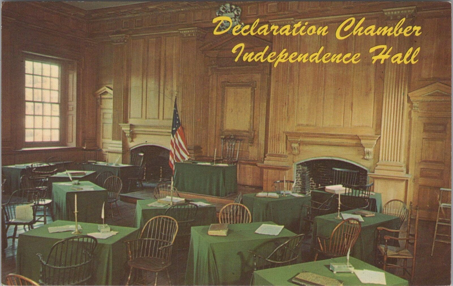 ZAYIX Declaration Chamber Independence Hall Philadelphia Penn. Postcard