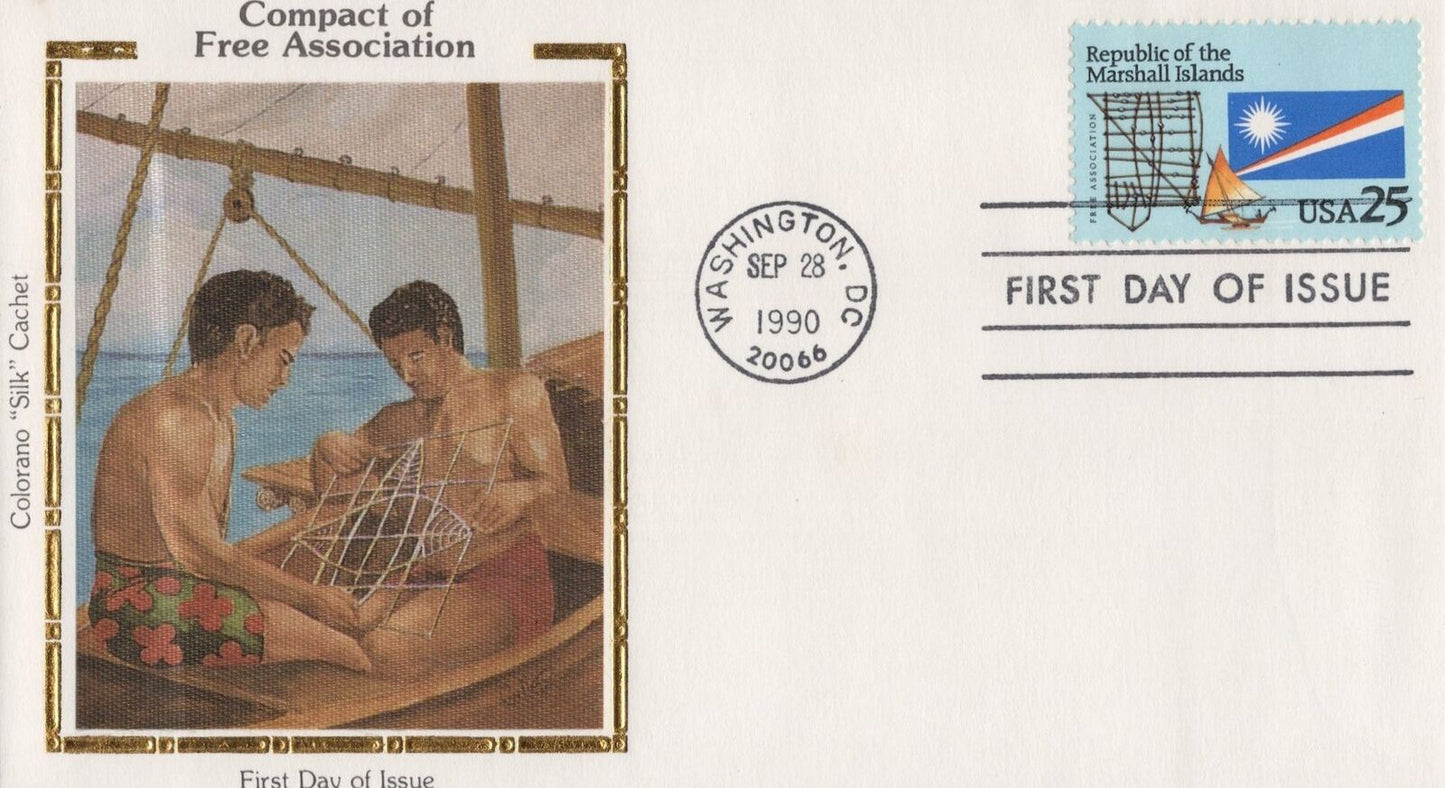 US Colorano 'Silk' FDC 2506-2507a 3 Micronesia, Marshall Is.