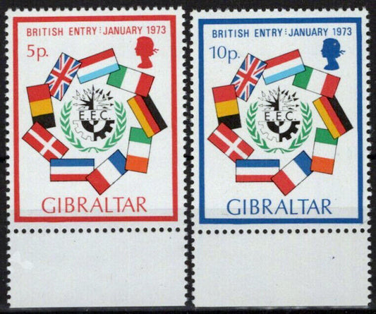 Gibraltar 294-295 MNH European Economic Community Flags 042523S63M