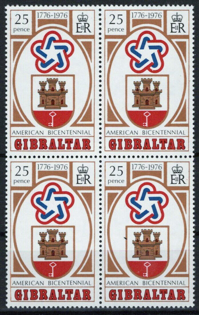 Gibraltar 329 MNH Block Coat of Gibraltar National Emblem 042523S73