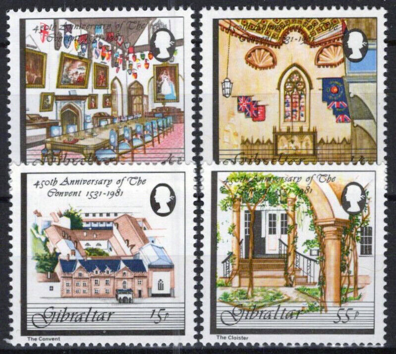 Gibraltar 402-405 MNH Architecture The Convent Monastery 042523S88M