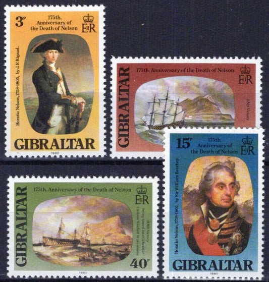 Gibraltar 394-397 MNH Ships Lord Horatio Nelson Paintings 042523S85M