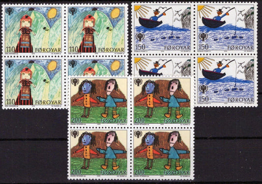 Faroe Islands 45-47 MNH Block Children's Drawings Art IYC Emblem 051023S60