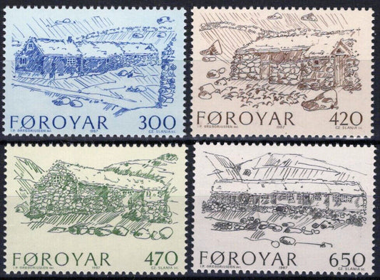 Faroe Islands 152-155 MNH Traditional Architecture 051023S73M