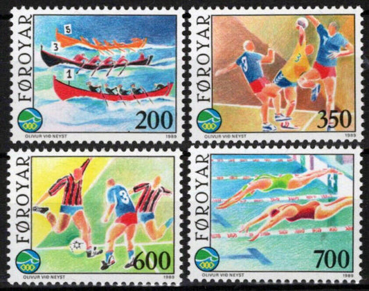 Faroe Islands 193-196 MNH Games Sports Swimming Rowing 051023S82M