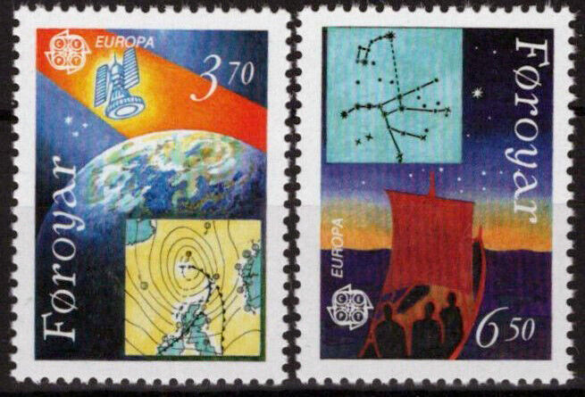 Faroe Islands 220-221 MNH Europa Cept Weather Satellites Space 051023S85