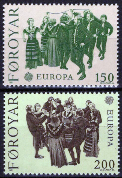 Faroe Islands 63-64 MNH Europa Cept Ring Dance Customs 051023S61M