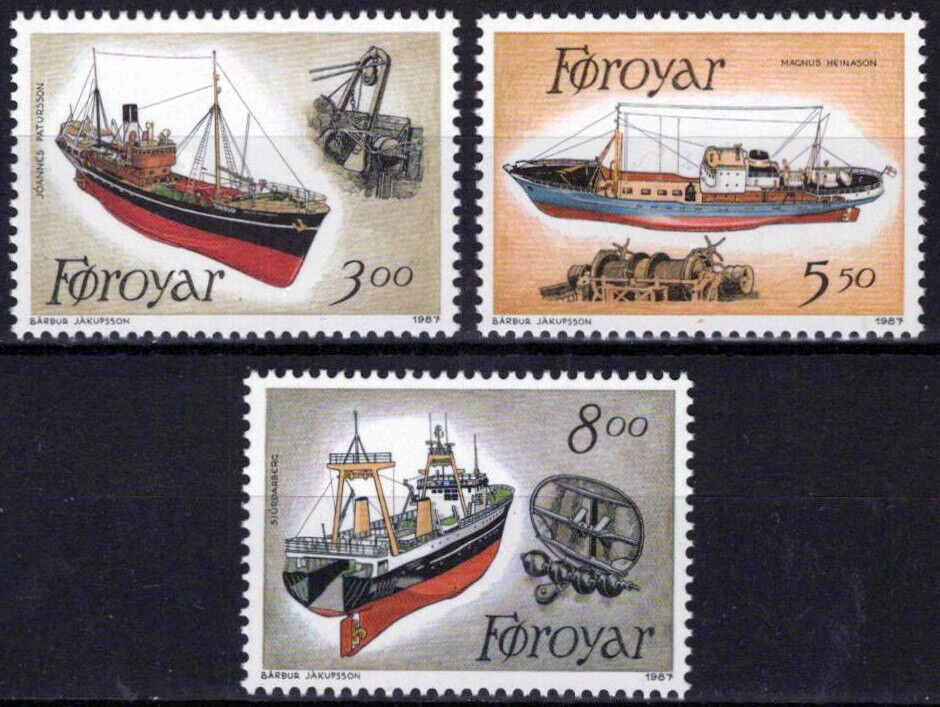 Faroe Islands 158-160 MNH Ships Fishing Trawlers Industry051023S74M