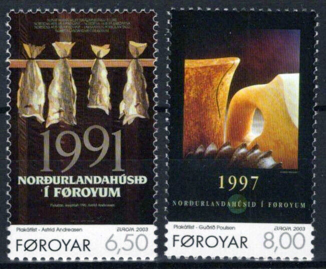 Faroe Islands 430-431 MNH Europa Cept Art Fish Ceramics 051023S90M