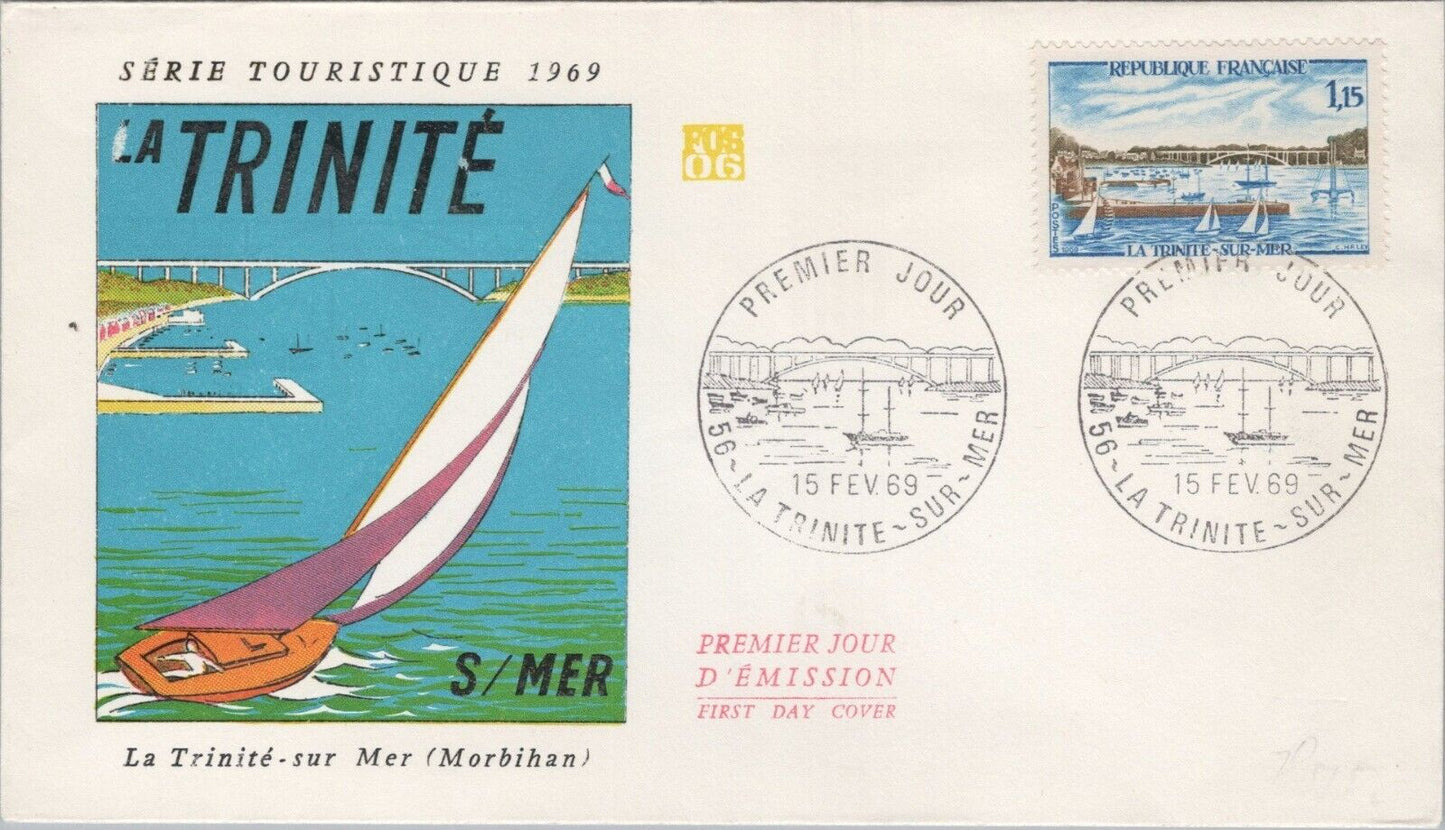 France FOS 06 First Day Cover FDC Tourism bridges Sailboats 040922SM245