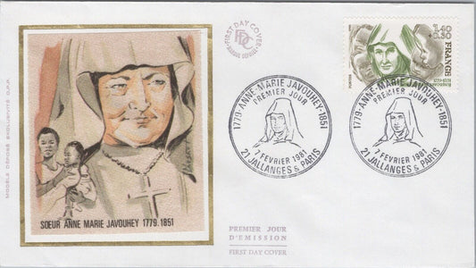 France FDC Modele Depose Sister Javouhey St. Joseph of Cluny 040922SM210