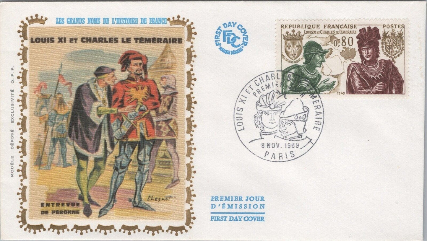 France FDC Modele Depose Charles the Bold Historical Map 040922SM203