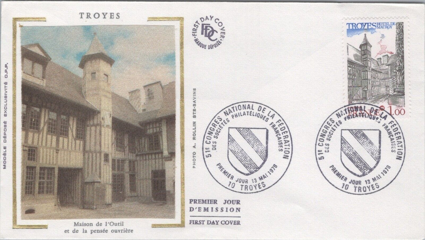 France FDC Modele Depose Maurois Palace Philatelic Society 040922SM155