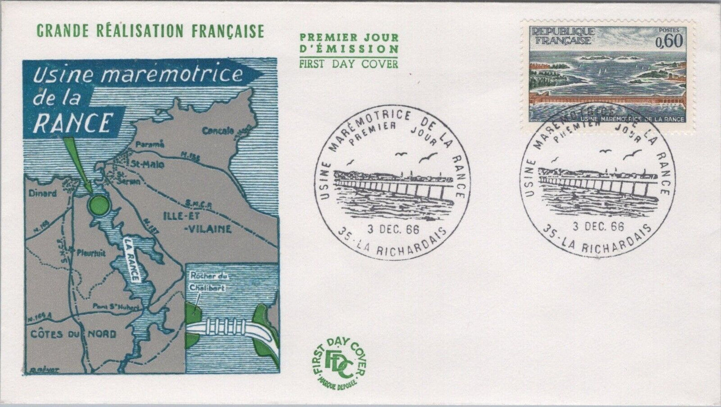 France FDC Modele Depose Rance Tidal Power Plant Industry 040922SM153