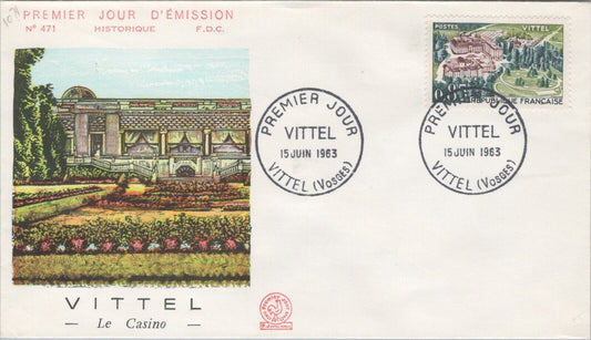 France FDC Modele Depose Architecture Vittel Le Casino 040922SM141