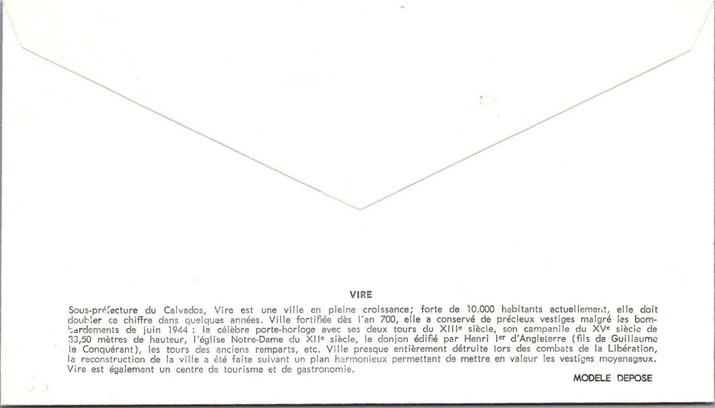 France FDC Modele Depose Vire La Porte Clock Architecture 040922SM151