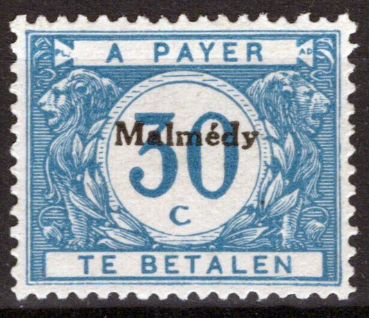 Germany Belgium 1NJ9 MH Malmedy Overprint Postage Due Numberals ZAYIX 051023S28