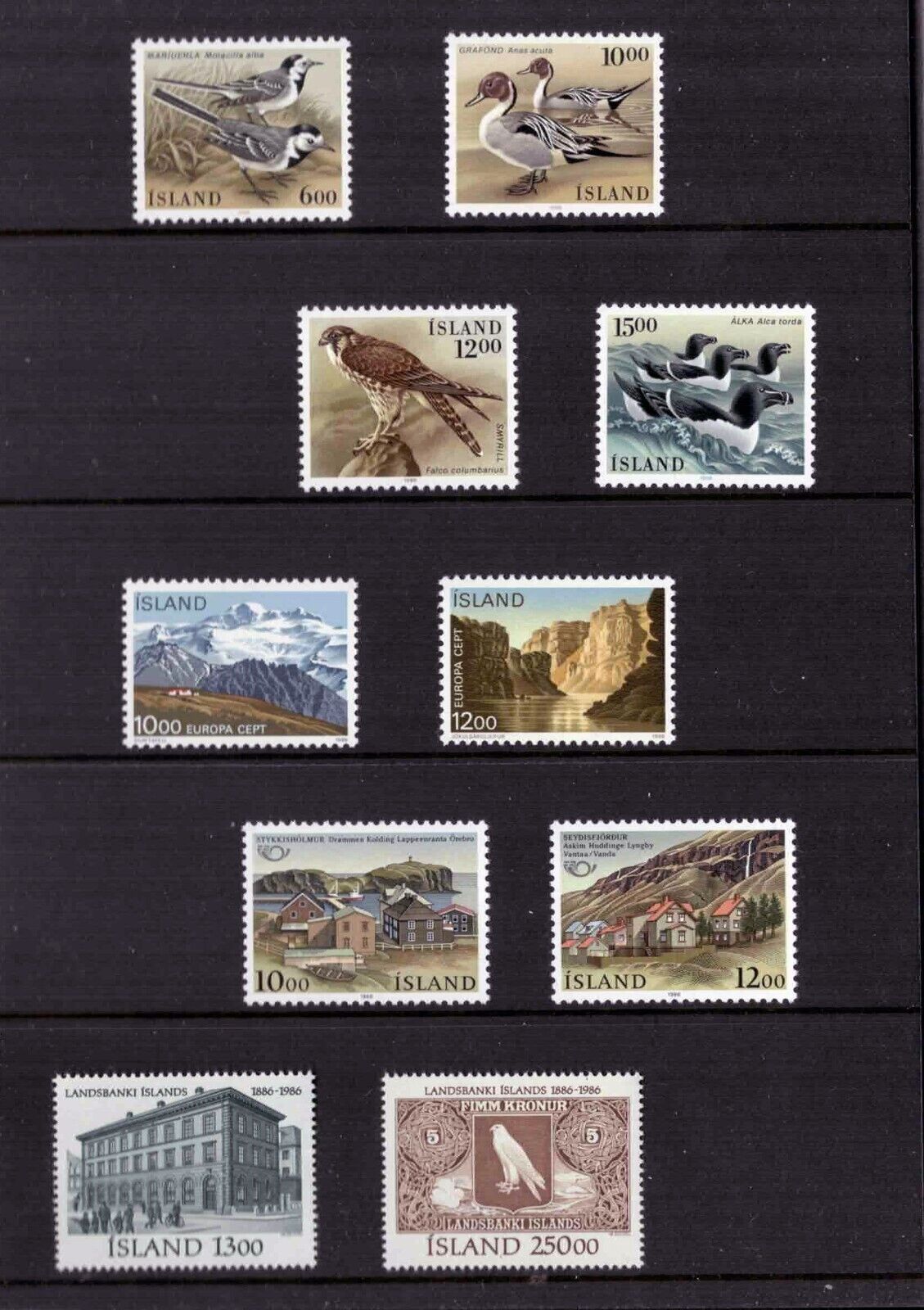 Iceland Official Year Set 1986 MNH In Presentation Folder 051723SL02