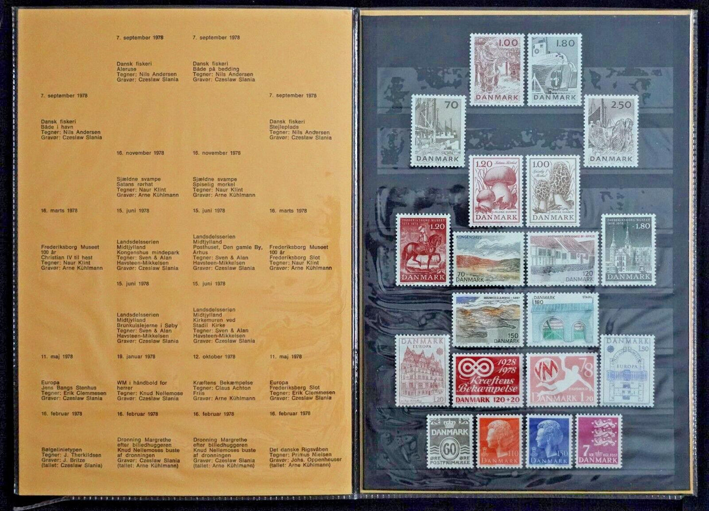 Denmark Official Year Set 1978 MNH Mint Presentation Pack Folio 051723SL04