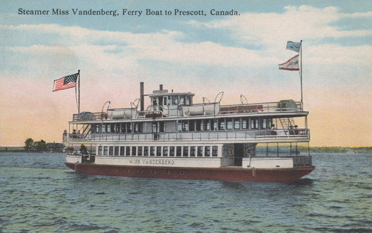 ZAYIX Postcard Great Lakes Steamer 'Miss Vandenberg' Ferry Prescott Divided Back