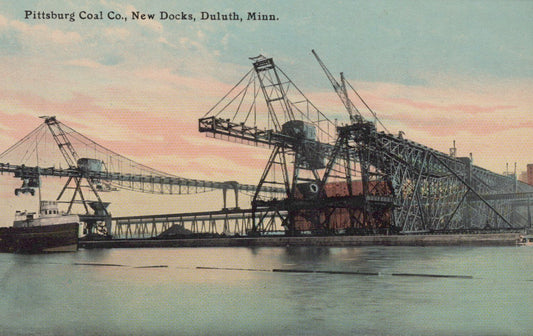 ZAYIX Postcard Great Lakes Ship Pittsburg Coal Co Docks Duluth MN Divided Back